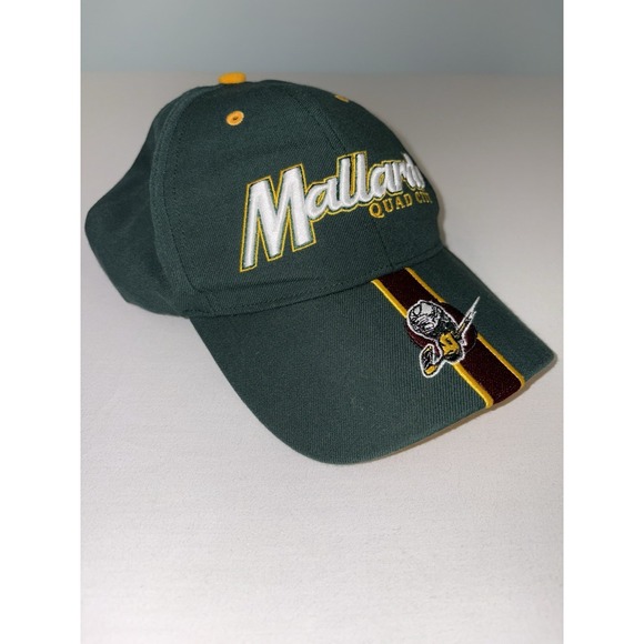 Vtg 1990s Quad City Mallards Twin Enterprises Hat Y2K Green Cap READ - Picture 1 of 15